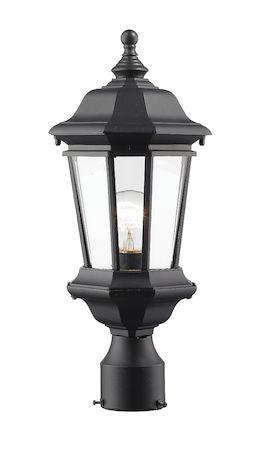 Z-Lite Melbourne 1 Light Outdoor Post Mount Light 540PHM-BK