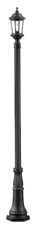 Z-Lite Melbourne 1 Light Outdoor Post Light 540PHM-518P-BK