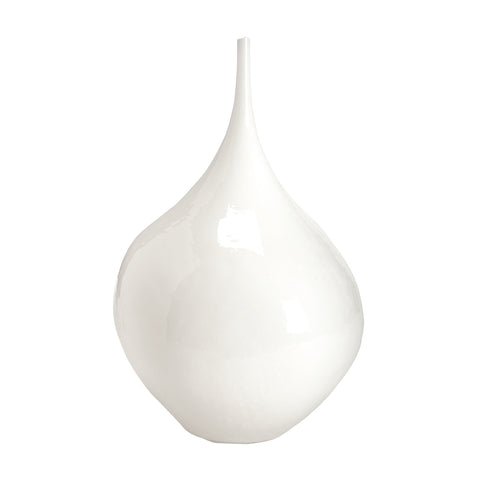 White Hand Blown Bottle - Small