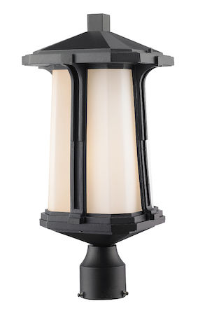 Z-Lite Harbor Lane 1 Light Outdoor Post Mount Light 542PHB-BK