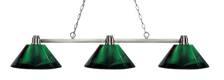 Z-Lite Park Brushed Nickel 3 Light Island/Billiard Light 314BN-ARG