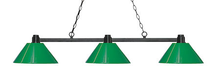 Z-Lite Park Bronze 3 Light Island/Billiard Light 314BRZ-PGR