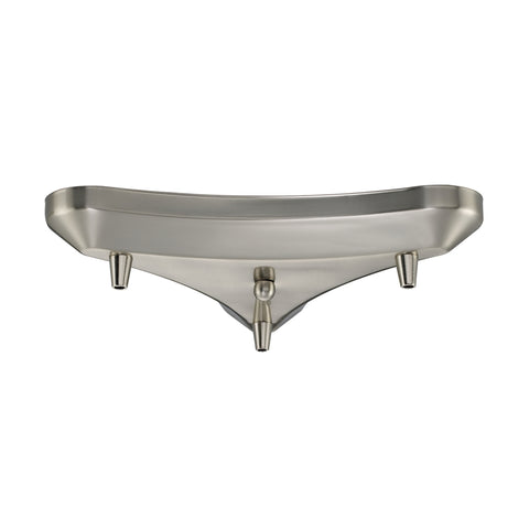 Illuminare Accessories 3 Light Triangular Pan In Satin Nickel