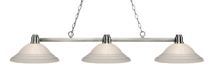 Z-Lite Park Brushed Nickel 3 Light Island/Billiard Light 314BN-SW16