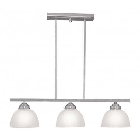 Livex Lighting Somerset 3 Light Brushed Nickel Island