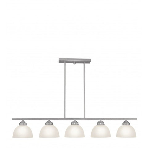 Livex Lighting Somerset 5 Light Brushed Nickel Island