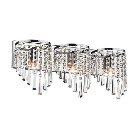 Jariah 3 Light Vanity In Polished Chrome