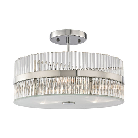 Nescott 3 Light Semi Flush In Polished Chrome