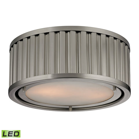 Linden Manor 2 Light LED Flushmount In Brushed Nickel