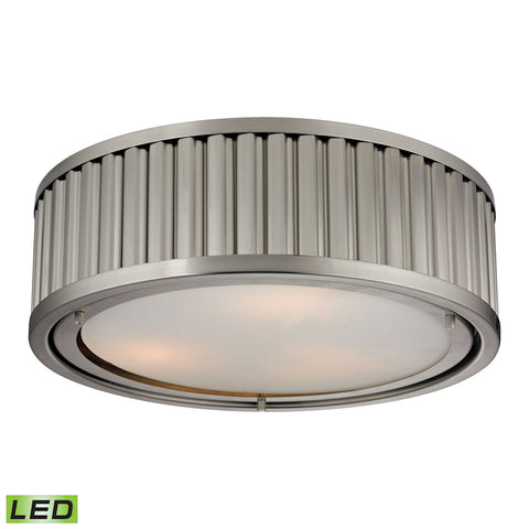 Linden Manor 3 Light LED Flushmount In Brushed Nickel