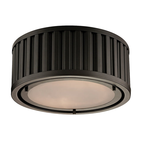 Linden Manor 2 Light Flushmount In Oil Rubbed Bronze