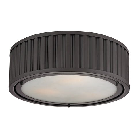 Linden Manor 3 Light Flushmount In Oil Rubbed Bronze