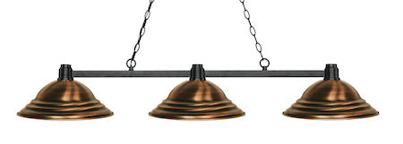 Z-Lite Park Bronze 3 Light Island/Billiard Light 314BRZ-SAC