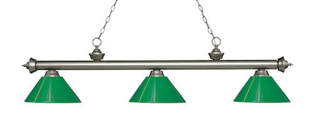 Z-Lite Riviera 3 Light Billiard Light 200-3AS-PGR