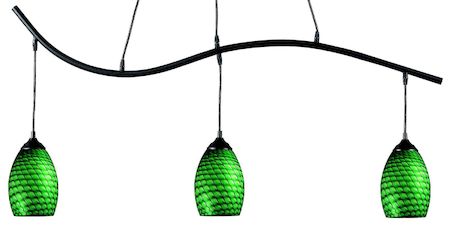 Z-Lite Jazz 3 Light Billiard Light 131-3SB-GREEN