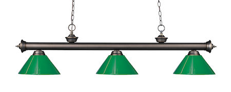 Z-Lite Riviera 3 Light Billiard Light 200-3OB-PGR