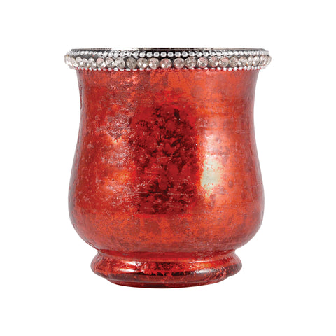 Sterlyn 3.8-Inch Large Votive In Antique Red Artifact