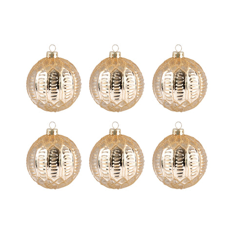 Round Optic Set of 6 Ornaments