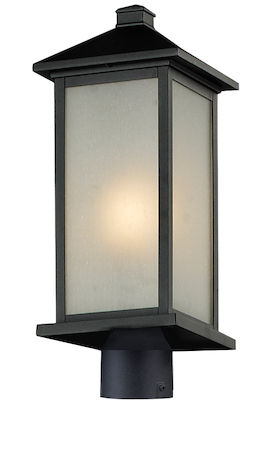 Z-Lite Vienna Outdoor Post Light 547PHM-BK-R