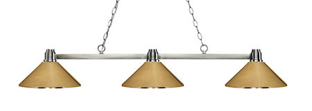 Z-Lite Park Brushed Nickel 3 Light Island/Billiard Light 314BN-MPB