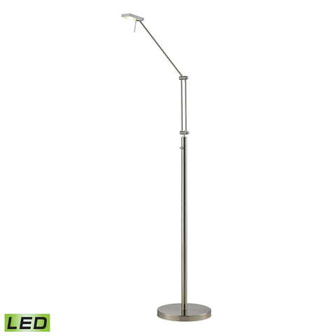 Reilly 1 Light Floor Lamp In Brushed Nickel And Brushed Aluminum