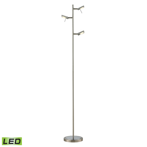 Reilly 3 Light Floor Lamp In Brushed Nickel And Brushed Aluminum