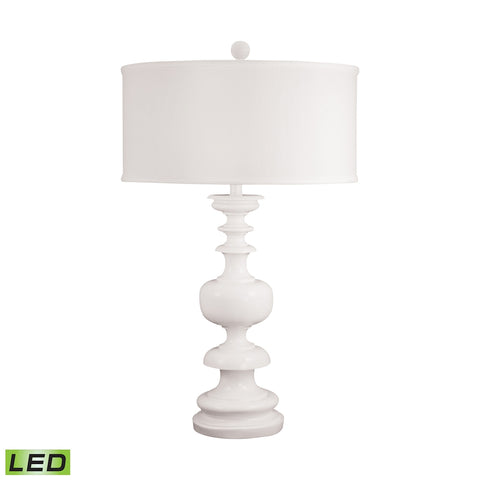 White Gloss Urn LED Table Lamp