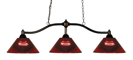 Z-Lite Chance 3 Light Billiard Light 147BRZ-ARBG