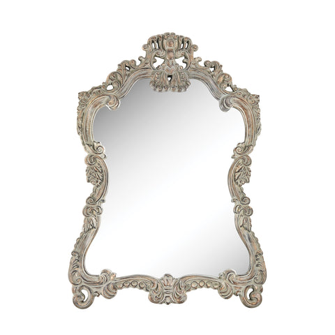 Regence Composite Frame Wall Mirror In Aged Grey