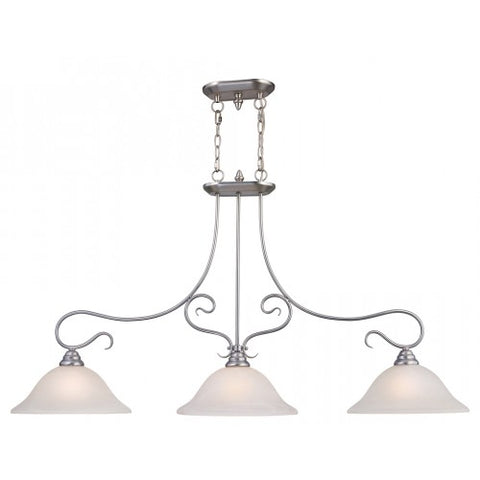 Livex Lighting Coronado 3 Light Brushed Nickel Island