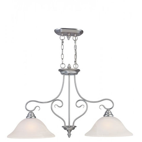 Livex Lighting Coronado 2 Light Brushed Nickel Island