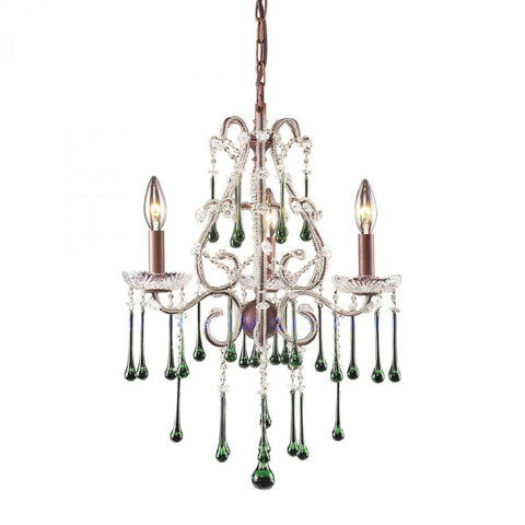 Opulence 3 Light Chandelier Frame In Rust