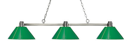 Z-Lite Park Brushed Nickel 3 Light Island/Billiard Light 314BN-PGR