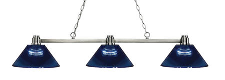 Z-Lite Park Brushed Nickel 3 Light Island/Billiard Light 314BN-ARDB