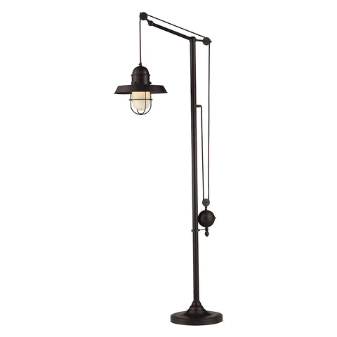 Farmhouse 1 Light Floor Lamp In Oiled Bronze