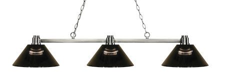 Z-Lite Park Brushed Nickel 3 Light Island/Billiard Light 314BN-ARS