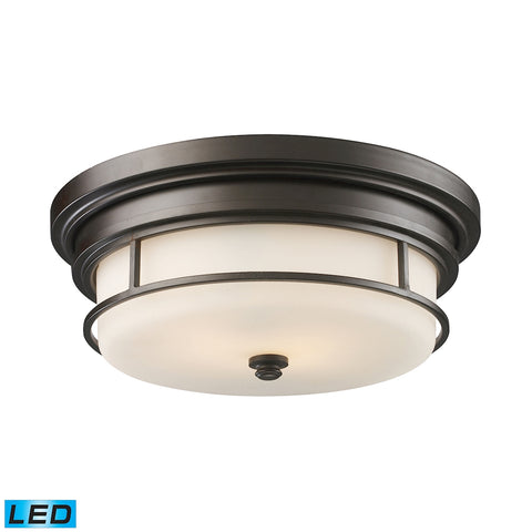 Newfield 2 Light LED Flushmount In Oiled Bronze