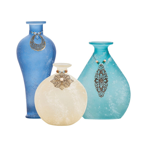 Skylar Set of 3 Adorned Vases