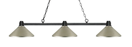 Z-Lite Park Bronze 3 Light Island/Billiard Light 314BRZ-MAS