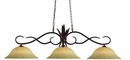 Z-Lite Chicago 3 Light Island/Billiard Light 129BRZ-GM16