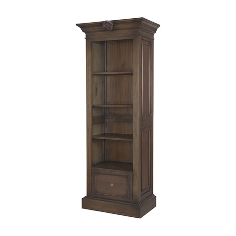 French Rococo Open Single Cabinet In Woodlands Stain