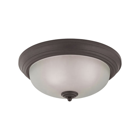 Huntington 3 Light Flushmount In Oil Rubbed Bronze