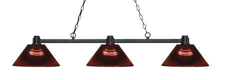 Z-Lite Park Bronze 3 Light Island/Billiard Light 314BRZ-ARBG