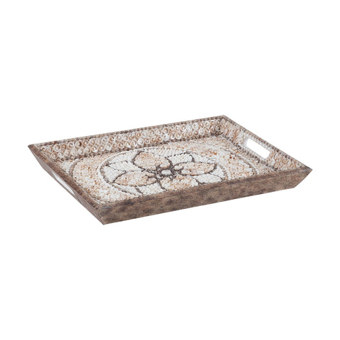 Shell Mosaic Serving Tray