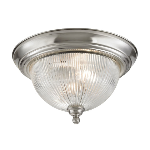 Liberty Park 2 Light Flushmount In Brushed Nickel