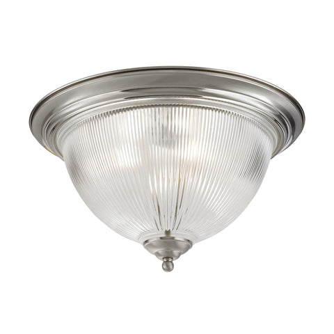 Liberty Park 3 Light Flushmount In Brushed Nickel