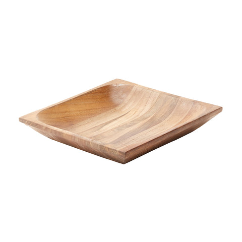 Natural Shallow Teak Tray - Small