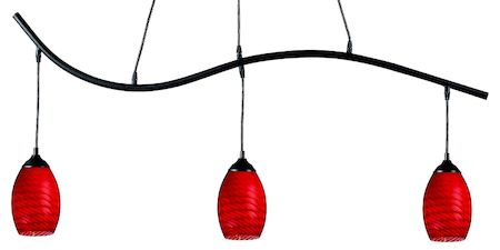 Z-Lite Jazz 3 Light Billiard Light 131-3SB-RED