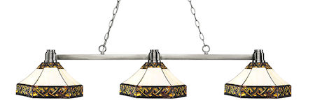 Z-Lite Park Brushed Nickel 3 Light Island/Billiard Light 314BN-Z16-30