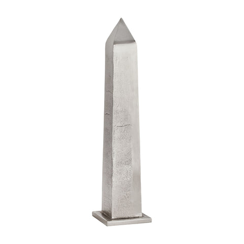 Small Nickel Plated Table Top Obelisk